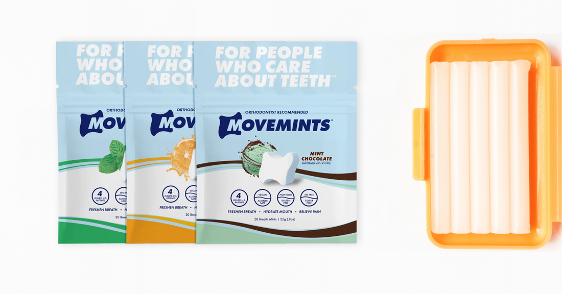 Image showing orthodontic wax with Movemints.