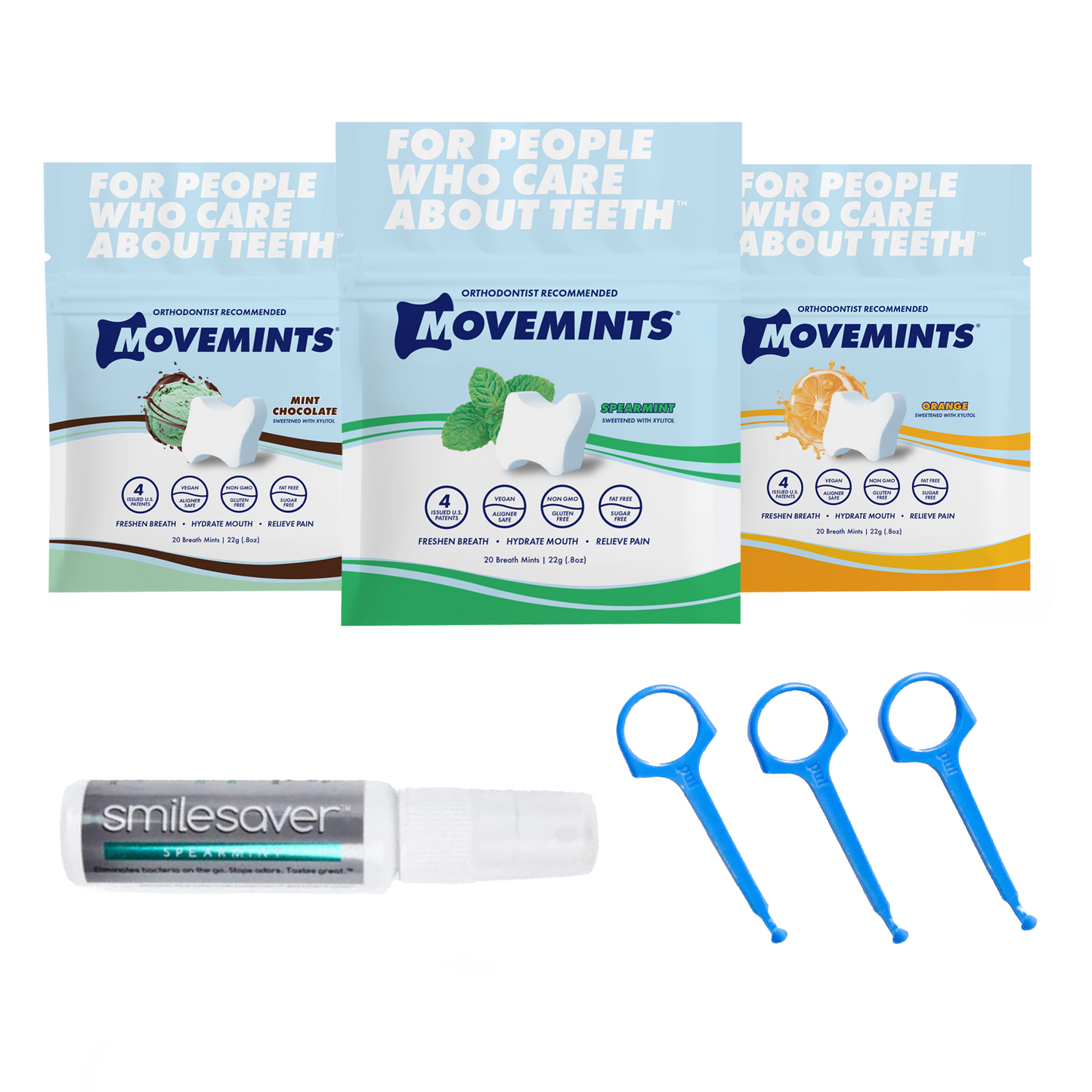Movemints 3-Pack + Pultool Clear + Cleaner Spray - Movemints